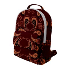 Floral Pattern Paisley Style Paisley Print  Doodle Background Flap Pocket Backpack (large) by Eskimos