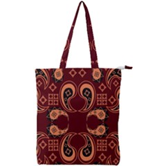 Floral Pattern Paisley Style Paisley Print  Doodle Background Double Zip Up Tote Bag by Eskimos