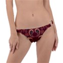 Floral pattern paisley style Paisley print  Doodle background Ring Detail Bikini Bottom View1