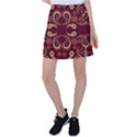 Floral pattern paisley style Paisley print  Doodle background Tennis Skirt View1