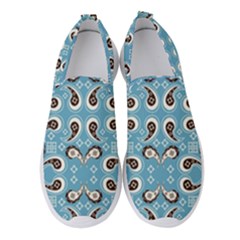 Floral Pattern Paisley Style Paisley Print  Doodle Background Women s Slip On Sneakers by Eskimos