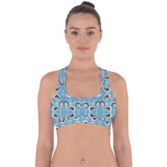 Floral Pattern Paisley Style Paisley Print  Doodle Background Cross Back Hipster Bikini Top  by Eskimos