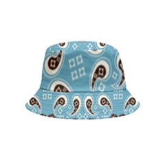 Floral Pattern Paisley Style Paisley Print  Doodle Background Inside Out Bucket Hat (kids) by Eskimos