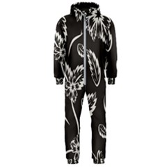 Folk Flowers Print Floral Pattern Ethnic Art Hooded Jumpsuit (men) by Eskimos