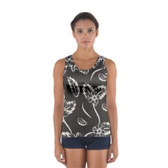 Folk Flowers Print Floral Pattern Ethnic Art Sport Tank Top  by Eskimos