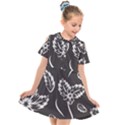 Folk flowers print Floral pattern Ethnic art Kids  Short Sleeve Shirt Dress View1