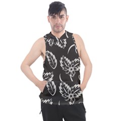 Folk Flowers Print Floral Pattern Ethnic Art Men s Sleeveless Hoodie by Eskimos