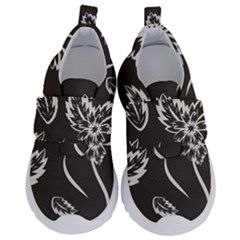 Folk Flowers Print Floral Pattern Ethnic Art Kids  Velcro No Lace Shoes by Eskimos