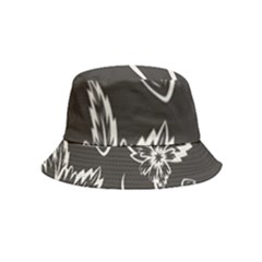 Folk Flowers Print Floral Pattern Ethnic Art Inside Out Bucket Hat (kids) by Eskimos