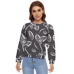 Folk Flowers Print Floral Pattern Ethnic Art Women s Long Sleeve Raglan Tee