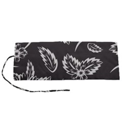 Folk Flowers Print Floral Pattern Ethnic Art Roll Up Canvas Pencil Holder (s) by Eskimos