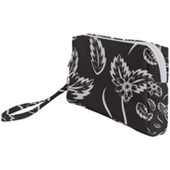 Folk Flowers Print Floral Pattern Ethnic Art Wristlet Pouch Bag (small) by Eskimos