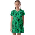 Folk flowers print Floral pattern Ethnic art Kids  Asymmetric Collar Dress View1