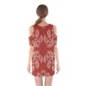 Floral folk damask pattern Fantasy flowers Floral geometric fantasy Shoulder Cutout One Piece Dress View2