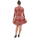 Floral folk damask pattern Fantasy flowers Floral geometric fantasy Long Sleeve Panel Dress View2