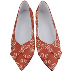 Floral Folk Damask Pattern Fantasy Flowers Floral Geometric Fantasy Women s Bow Heels by Eskimos