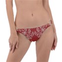 Floral folk damask pattern Fantasy flowers Floral geometric fantasy Ring Detail Bikini Bottom View1