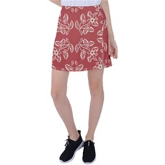 Floral Folk Damask Pattern Fantasy Flowers Floral Geometric Fantasy Tennis Skirt by Eskimos