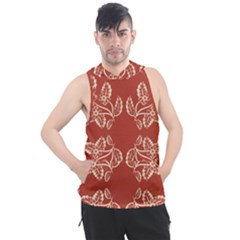 Floral Folk Damask Pattern Fantasy Flowers Floral Geometric Fantasy Men s Sleeveless Hoodie by Eskimos