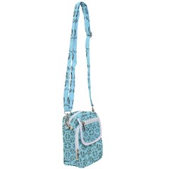 Floral Folk Damask Pattern Fantasy Flowers Floral Geometric Fantasy Shoulder Strap Belt Bag by Eskimos