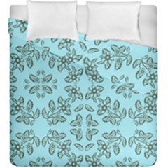 Floral Folk Damask Pattern Fantasy Flowers Floral Geometric Fantasy Duvet Cover Double Side (king Size) by Eskimos