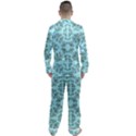 Floral folk damask pattern Fantasy flowers Floral geometric fantasy Men s Long Sleeve Satin Pajamas Set View2