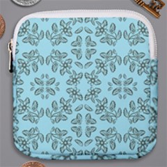 Floral Folk Damask Pattern Fantasy Flowers Floral Geometric Fantasy Mini Square Pouch by Eskimos