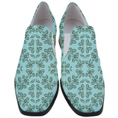 Floral Folk Damask Pattern Fantasy Flowers Floral Geometric Fantasy Women Slip On Heel Loafers by Eskimos