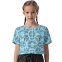 Floral folk damask pattern Fantasy flowers Floral geometric fantasy Kids  Basic Tee View1