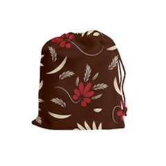 Sfolk Flowers Print Floral Pattern Ethnic Art Drawstring Pouch (large) by Eskimos