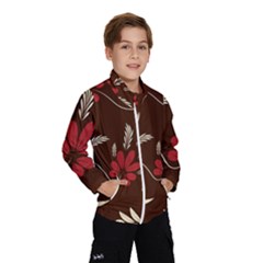 Sfolk Flowers Print Floral Pattern Ethnic Art Kids  Windbreaker by Eskimos