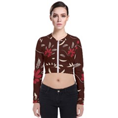 Sfolk Flowers Print Floral Pattern Ethnic Art Long Sleeve Zip Up Bomber Jacket by Eskimos