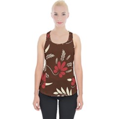 Sfolk Flowers Print Floral Pattern Ethnic Art Piece Up Tank Top by Eskimos