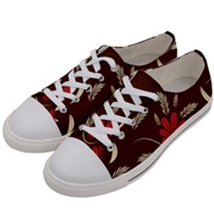 Sfolk Flowers Print Floral Pattern Ethnic Art Men s Low Top Canvas Sneakers by Eskimos