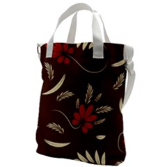 Sfolk Flowers Print Floral Pattern Ethnic Art Canvas Messenger Bag by Eskimos