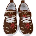 SFolk flowers print Floral pattern Ethnic art Kids  Velcro Strap Shoes View1