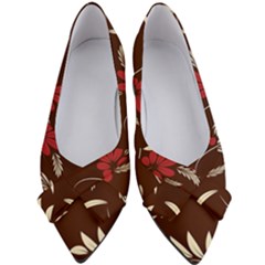 Sfolk Flowers Print Floral Pattern Ethnic Art Women s Bow Heels by Eskimos