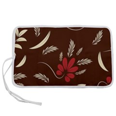 Sfolk Flowers Print Floral Pattern Ethnic Art Pen Storage Case (l) by Eskimos