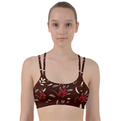 Sfolk Flowers Print Floral Pattern Ethnic Art Line Them Up Sports Bra by Eskimos