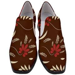 Sfolk Flowers Print Floral Pattern Ethnic Art Women Slip On Heel Loafers by Eskimos