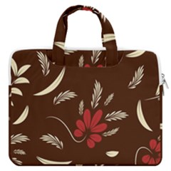 Sfolk Flowers Print Floral Pattern Ethnic Art Macbook Pro Double Pocket Laptop Bag (large)