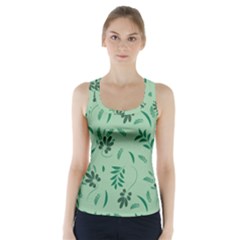 Folk Flowers Print Floral Pattern Ethnic Art Racer Back Sports Top by Eskimos