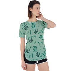 Folk Flowers Print Floral Pattern Ethnic Art Perpetual Short Sleeve T-shirt by Eskimos