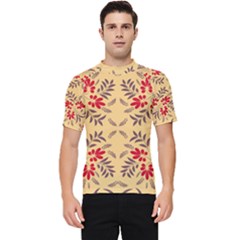 Floral Folk Damask Pattern Fantasy Flowers Floral Geometric Fantasy Men s Short Sleeve Rash Guard by Eskimos