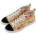 Floral folk damask pattern Fantasy flowers Floral geometric fantasy Men s Mid-Top Canvas Sneakers View2