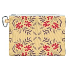 Floral Folk Damask Pattern Fantasy Flowers Floral Geometric Fantasy Canvas Cosmetic Bag (xl) by Eskimos