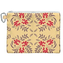 Floral Folk Damask Pattern Fantasy Flowers Floral Geometric Fantasy Canvas Cosmetic Bag (xxl) by Eskimos