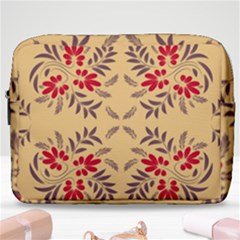 Floral Folk Damask Pattern Fantasy Flowers Floral Geometric Fantasy Make Up Pouch (large) by Eskimos