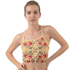 Floral Folk Damask Pattern Fantasy Flowers Floral Geometric Fantasy Mini Tank Bikini Top by Eskimos