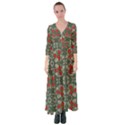 Floral folk damask pattern Fantasy flowers Floral geometric fantasy Button Up Maxi Dress View1